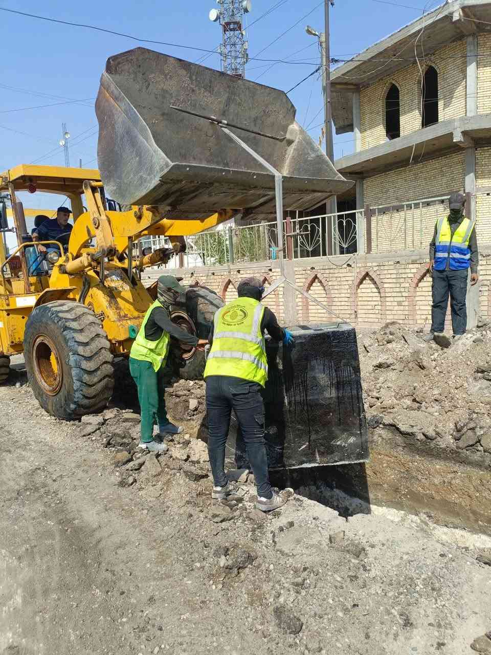 تأسيس مجاري • ربط راسي بالشارع • تمديد شبكات مجاري