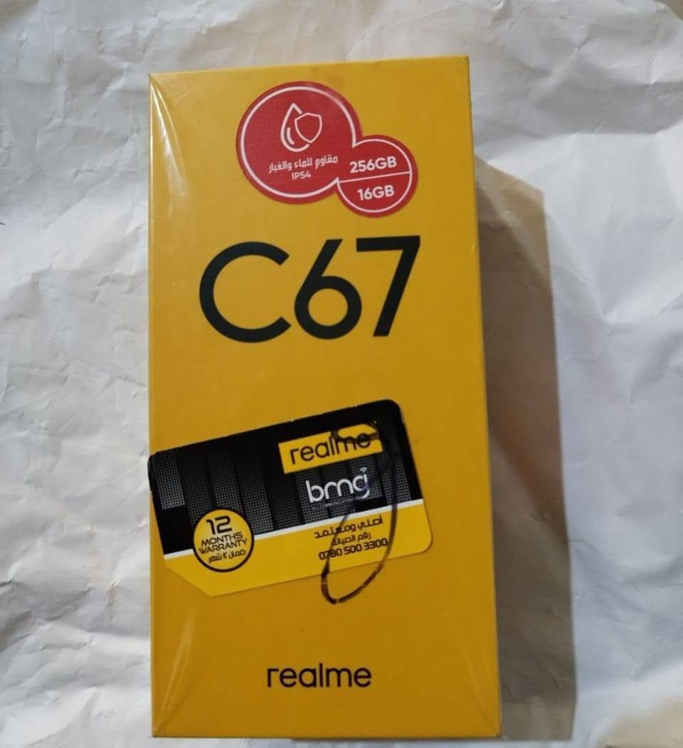 📱 للبيع: Realme C67

💾 الذاكرة 256

 الرام:  8GB مع 8GB اضافيه يعني 16

📸 الكاميرا الرئيسية: 108MP

💧 مقاومة للماء والغبار بمعيار IP54

🔋 بطارية قوية للاستخدام اليومي
بسعة 5000 

⚡ معالج كوالكوم سناب دراغون
 مخصص للالعاب والببجي 

📱 شاشه 120 هرتز

ضهر الجهاز كزاز مابيه اي كسر او شخط فقط صبغ مزيول من الداخل مثل ماموضح بالصور 

📦 العلبه موجودة 

💰 السعر  180 الف قفل 

العنوان كربلاء الامن الداخلي 
للاستفسار فقط واتساب 

***********
