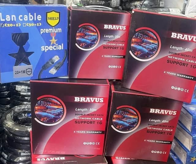 🏵️🏵️  ارقى كيبل بكل العراق وارقى اسعار يمنا 🏵️🏵️

🔶كيبل انترنيت  دبل غلاف BRAVUS  CAT6 🔸
🔸كيبل دبل جاكيت قوي جدا 🔸
🔸يعبر ١ كيكا حقيقي 🔸
🔸ضمان استبدال سنتين حقيقي🔸
🔸مصنوع من مواد جديدة وليس معادة 🔸
🔸كيبل خارجي مقاوم للظروف الخارجية 🔸
🔸القياس متر حقيقي وليس يارد 🔸

—————————————————-
‼️ القياس 20 متر  

 تعبئة الكارتون 40 قطعة
—————————————————
 ‼️ القياس 30 متر 

تعبئة الكارتون 30  قطعة
—————————————————— 
‼️ القياس 40 متر 

تعبئة الكارتون 24 قطعة——————————————————
‼️ القياس 50 متر 

تعبئة الكارتون 20  قطعة

📦يوجد توصيل جميع محافظات العراق 
☎️‏‭***********‬

نص مكتوب في الصور:
- 20.M -- 3.750 الف
- 30.M -- 5000 الف
- كيبل لان ضمان 6 اشهر 20 m- 4.250 30m- 7.500