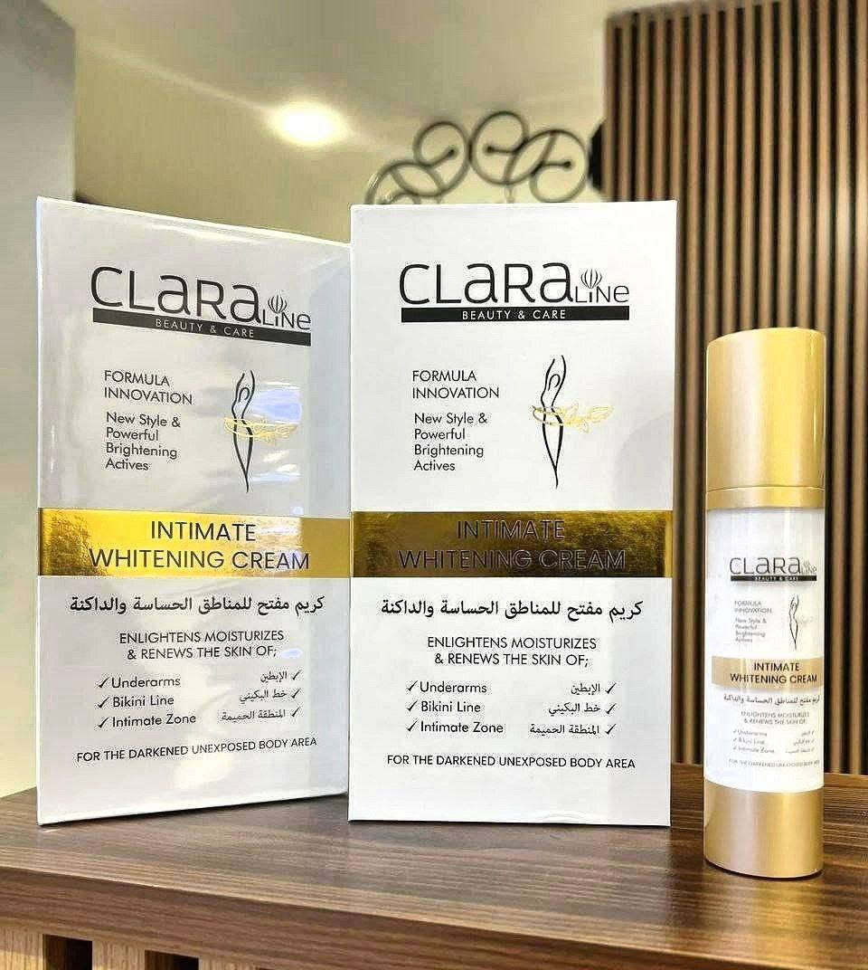 متوفر والسعر مغري
جمله مفرد
***********

نص مكتوب في الصور:
- 1/2 CLARA IRAQ COMPANY CLARAline BEAUTY & CARE تفتيح الأكواع قبل كريم التفتيح الدائم بعد يفتح ويرطب ويعمل على تجديد البشرة
- CLARA LINE BEAUTY & CARE كريم التفتيح الدائم يفتح ويرطب ويعمل على تجديد البشرة تفتيح الأكواع
- CLARA IRAQ COMPANY CLARALINE BEAUTY & CARE كريم التفتيح الدائم يفتح ويرطب ويعمل على تجديد البشرة تفتيح منطقة خط البكيني ملائم لكل انواع البشرة