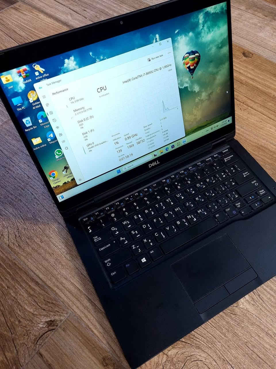 لابتوب دل 7390 • i5 الجيل الثامن • هارد ٢٥٦ SSD