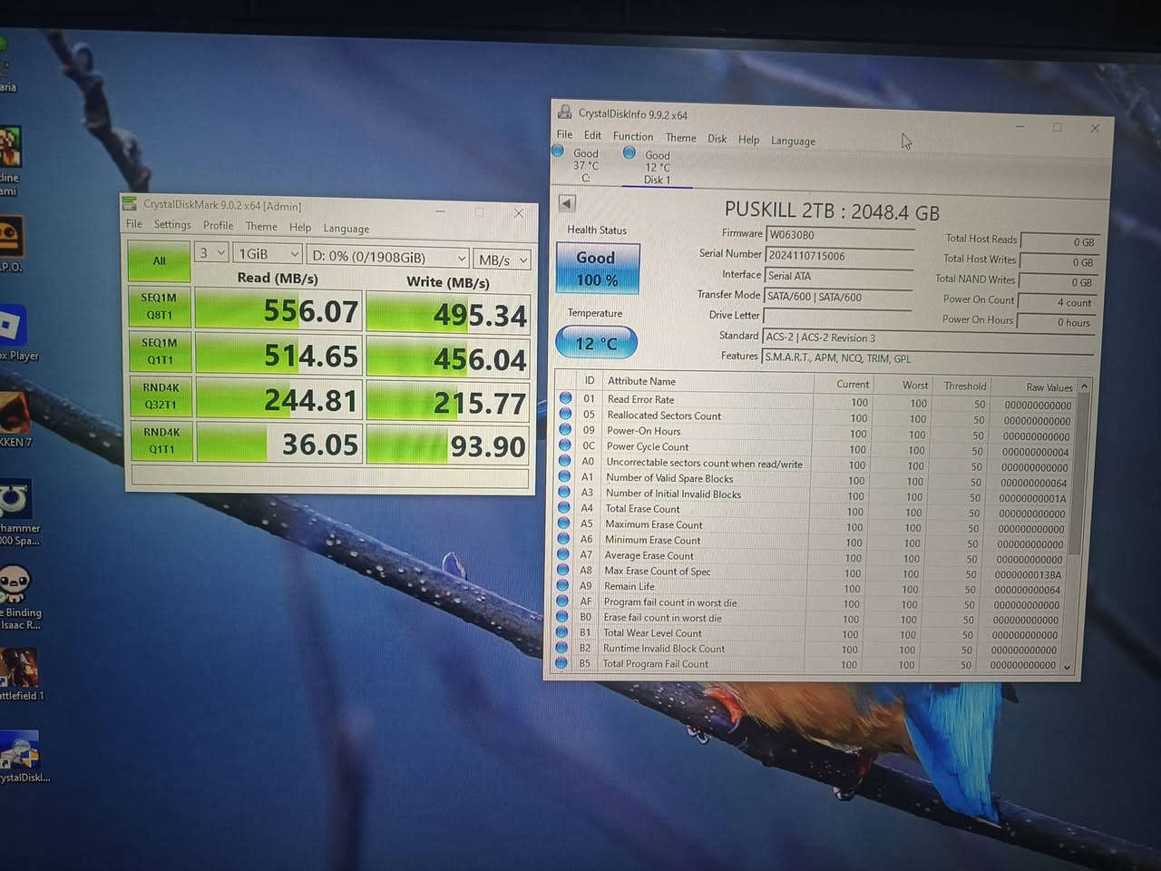 هارد ssd 2tb جديد من puskill
السعر 200 الف وبيه مجال
ضمان سنة
الهيلث والسرعة موضحاة بالصوره
توصيل 5
مكاني بابل مسيب
***********
