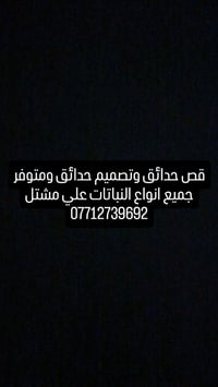 لا توجد تفاصيل  نص مكتوب في الصور: - قص حدائق وتصميم حدائق ومتوفر جميع...