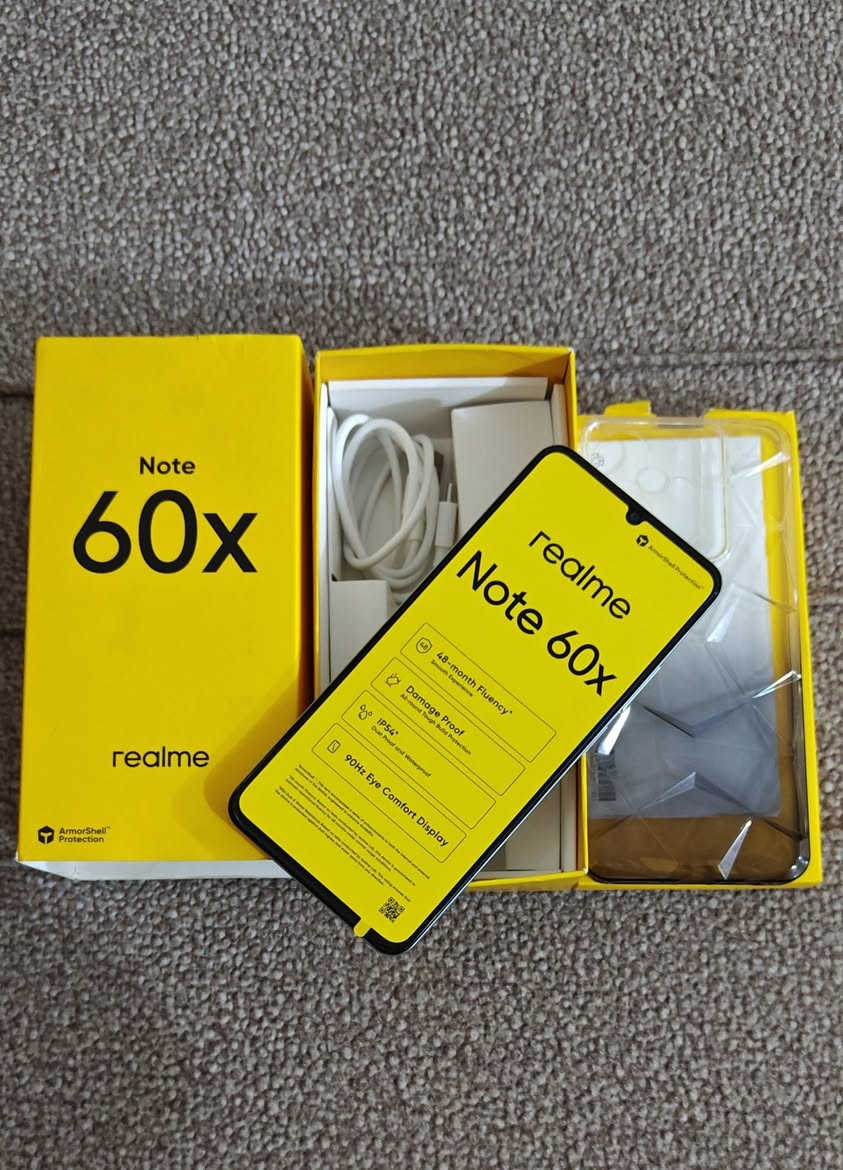 ✨ ريلمي نوت 60x✨
Realme Note 60x
نضيف جدا 100% كامل ملحقات 
ذاكرة 64GB
🟡  90 هيرتز شاشة مقاومة للكسر والماء
🟡 بصمة جانبية على زر الطاقة 
🟡يدعم شريحتين اتصال ، ذاكرة خارجية 
🟡بطارية 5,000 ملي امبير , 10 واط 
-------------------
السعر 125 قفل
للتواصل خاص
 او واتساب ***********
