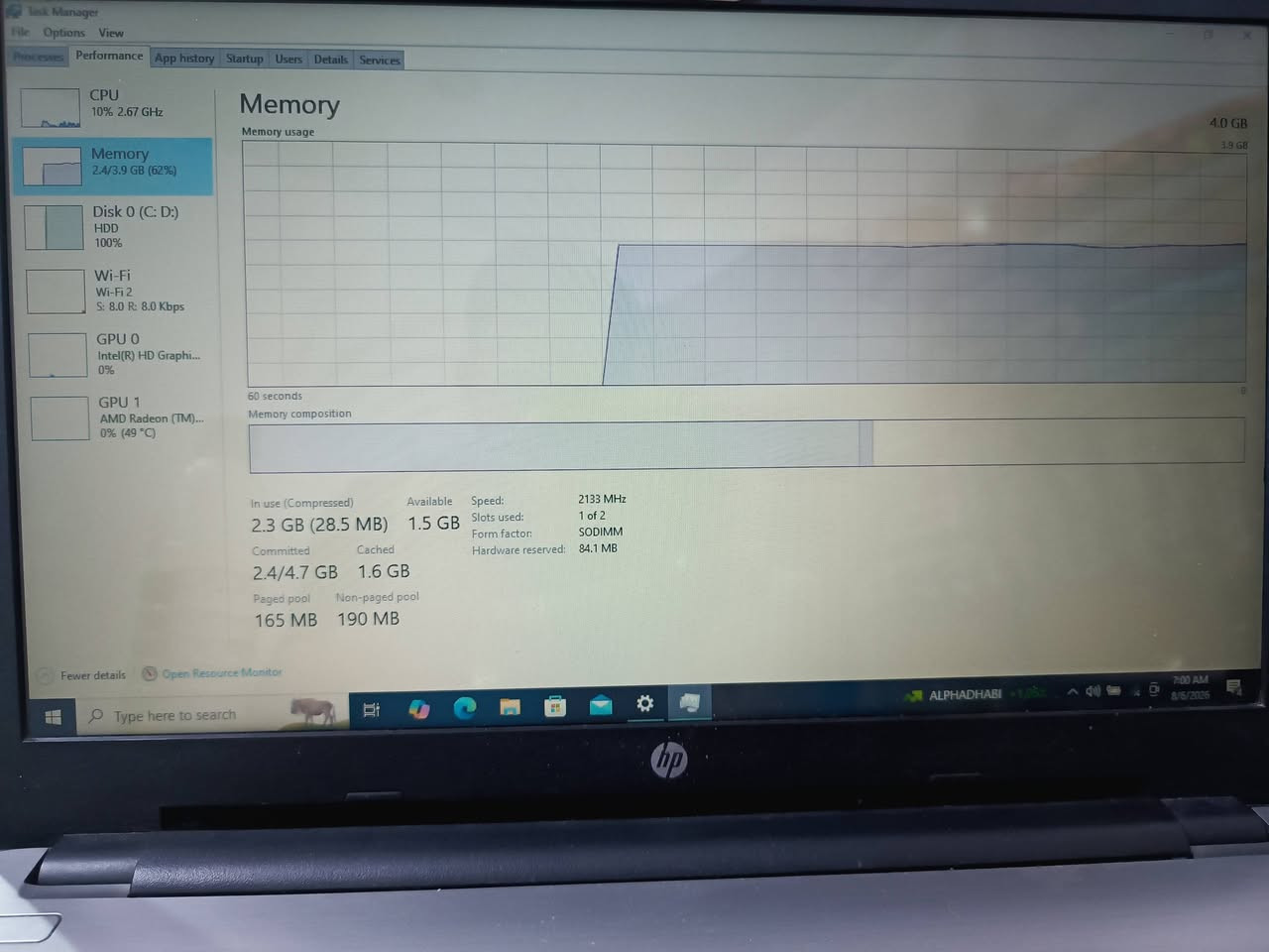 للبيع لابتوب HP 

المعالج: Intel Core i5-7200U (الجيل السابع)
الذاكرة (RAM): 4GB DDR3
التخزين:500GB HDD
كارت الشاشة الخارجي: AMD Radeon 2GB
كارت الشاشة الداخلي: Intel HD Graphics (حتى 2GB مشاركة)
البطارية: تعمل لأكثر من ساعة (حسب الاستخدام).
الملاحظات:
* توجد نقاط بيضاء في الشاشة (ليست بكسلات ميتة)، موضحة بالصور.
* يوجد كسر في إطار/الشاشة كما هو موضح بالصور.
* الجهاز يعمل بصورة طبيعية، وبدون اي مشاكل.

السعر :١٢٥  الف .
للاستفسار أو المعاينة: *********** .
بغداد : البلديات
