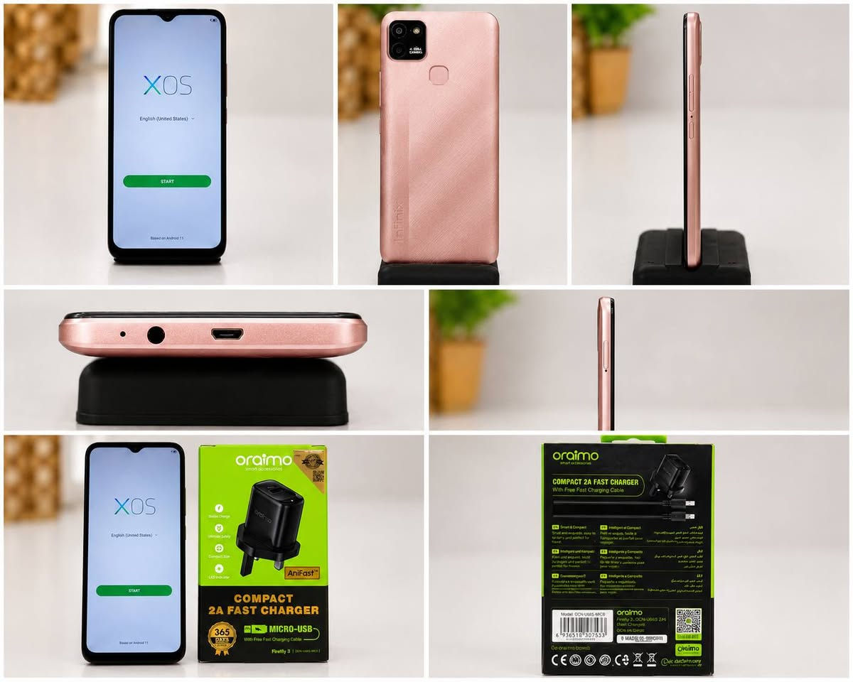 جهاز Infinix smart 5 pro
ذاكرة 32 جيجا بايت 
الذاكرة العشوائية 2جيجا 
بطارية 6000
الجهاز يحتوي على بصمة في الخلف 
شحن 10واط 
شاشة LCD 6.52
كاميرا الخلفية 13 ميغابيكسل 
الأمامية 5 ميغابيكسل 
معالج Unisoc SC9863A (28 nm)
من ميديا تك 
جهاز نظيف يفيد تصفح اتصال 
السعر 60 الف و بي مجال مكاني بغداد منطقة الوشاش و توصيل موجود في المناطق القريبة فقط بغداد 
للحجز والاستفسار يرجى المراسلة على الواتساب: ***********
و اسف على الإطالة
