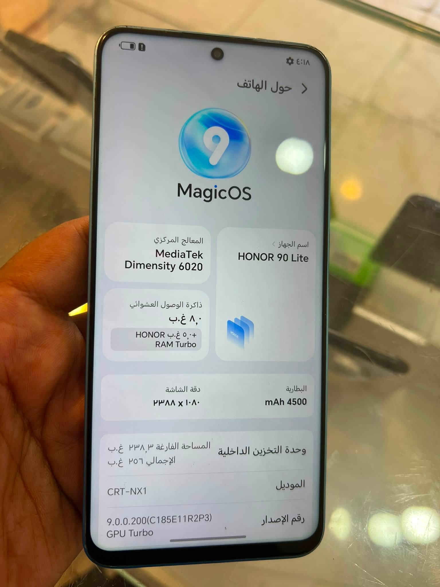 السلام عليكم  
هونر ٩٠ لايت للبيع 
Honer 90 lite
ذاكرة 256GB
حجم البطارية (4500mAh)
الكامرة  (100MP)
الجهاز نضيف مثل ما موضح بالصور تجي تفحص 
***********
