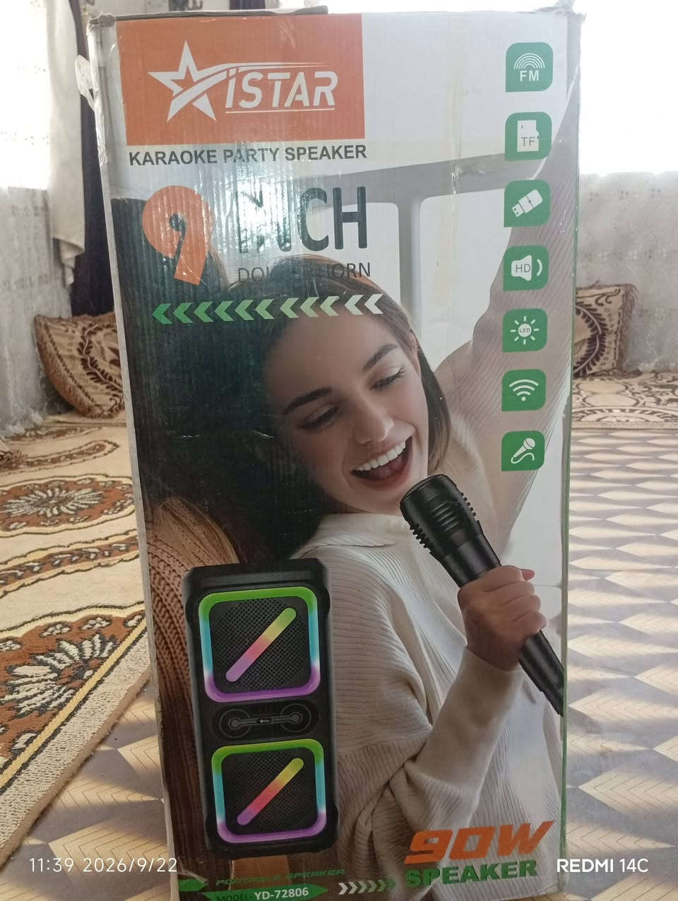 السلام عليكم هاذ الجهاز للبيع شحن بلوتوث يجي سماعة وحده واير كيبل شاحنه تايب سي و المواصفات موجوده بل صور سعر 95الف بي مجال لاصحاب المواكب و الحسينيات 
***********

نص مكتوب في الصور:
- 11:38 2026/9/22
- REDMI 14C
- 11:38 2026/9/22 REDMI 14C
- 11:39 2026/9/22 REDMI 14C
- 11:40 2026/9/22