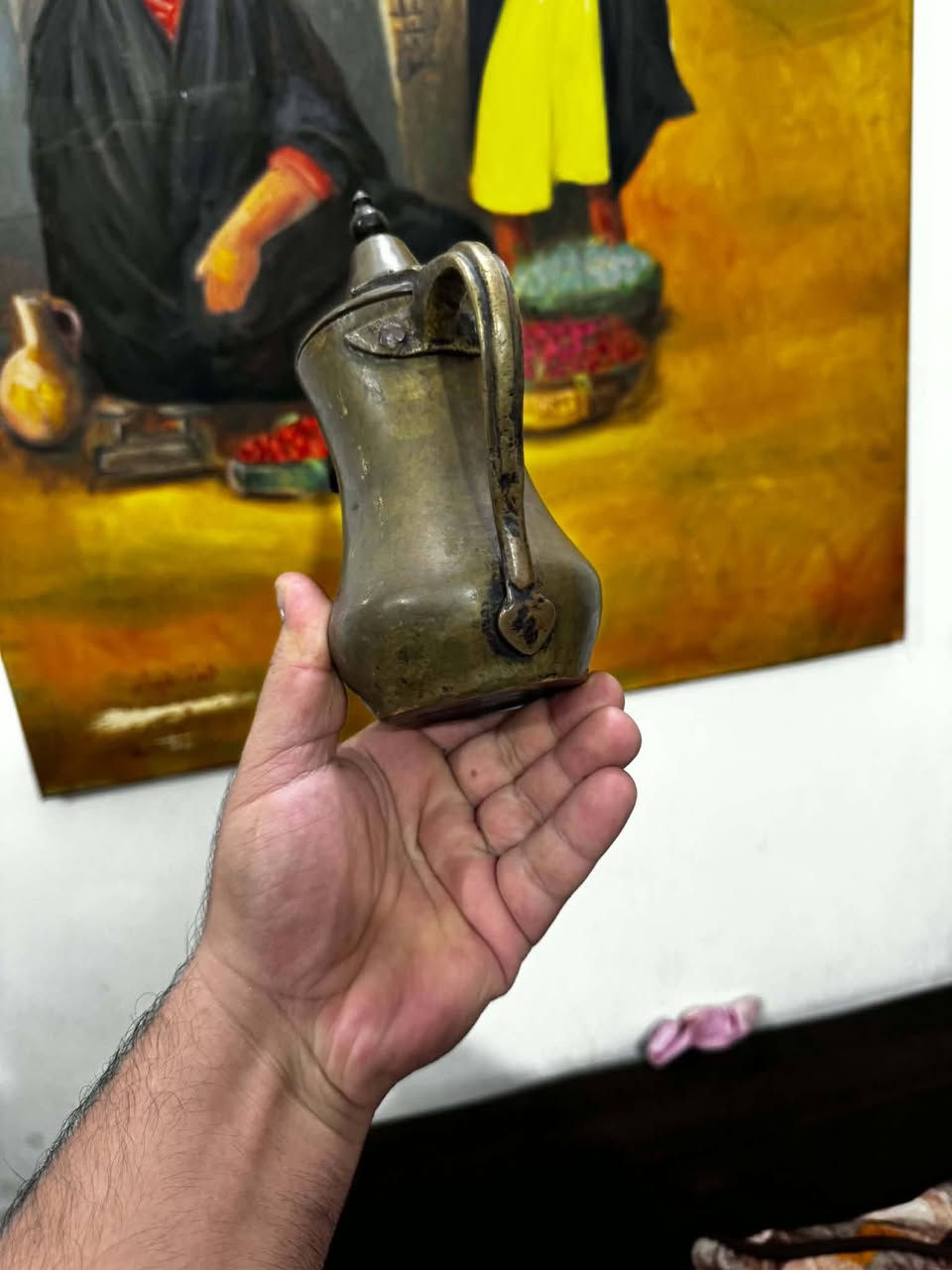 دلة شامية قديم كصة غريبة قياس ١٩ ونص سم  *********** بغداد
