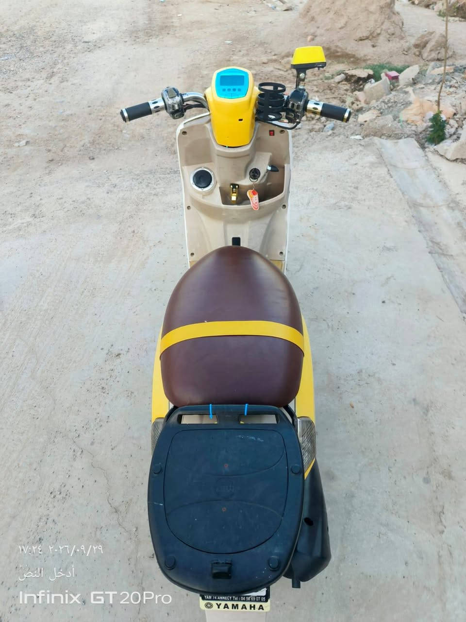 للبيع بوليسي  موديل ٢٠٠٩ نوزل وشاشه الكترونيه دراجه رمبه اي نقص مابيه 
كله على الابلاد 
السعر ٨٥٠ وبيها مجال بسيط 
الشراي يتصل على الرقم ***********
مكان الدراجه ديالى بعقوبة

نص مكتوب في الصور:
- ١٧:٢٤ ٢٠٢٦/٠٩/٢٩ أَدْخِلِ النَّصَّ Infinix GT20Pro
- ١٧:٢٤ ٢٠٢٦/٠٩/٢٩ أَدْخِلِ النَّصَّ Infinix GT 20 Pro
- ١٧:٢٤ ٢٠٢٦/٠٩/٢٩ أدخل النص Infinix GT 20 Pro