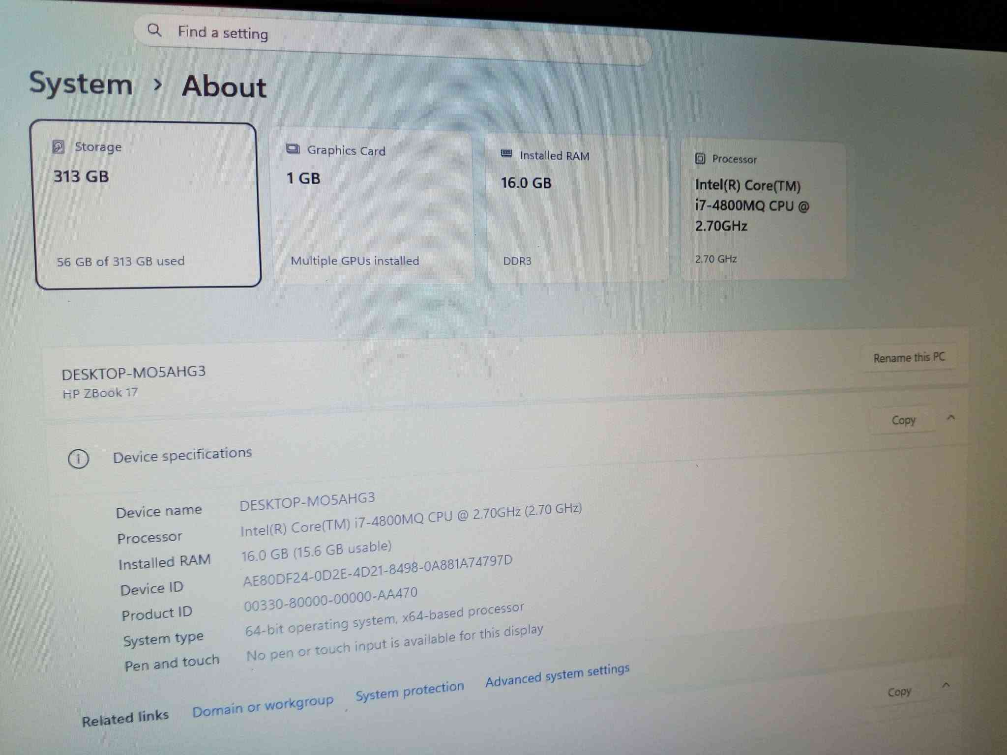 HP ZBook • شاشة ١٧ • هارد ٢٥٦ SSD