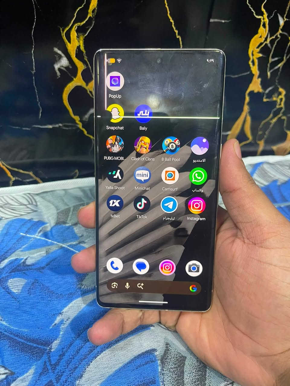 ‏‫Google‬ بكسل سفن Pro بهذا الخط الظاهر مكسور سعر الجهاز 250 الف يدعم 90 فريم بال PUBG
***********
