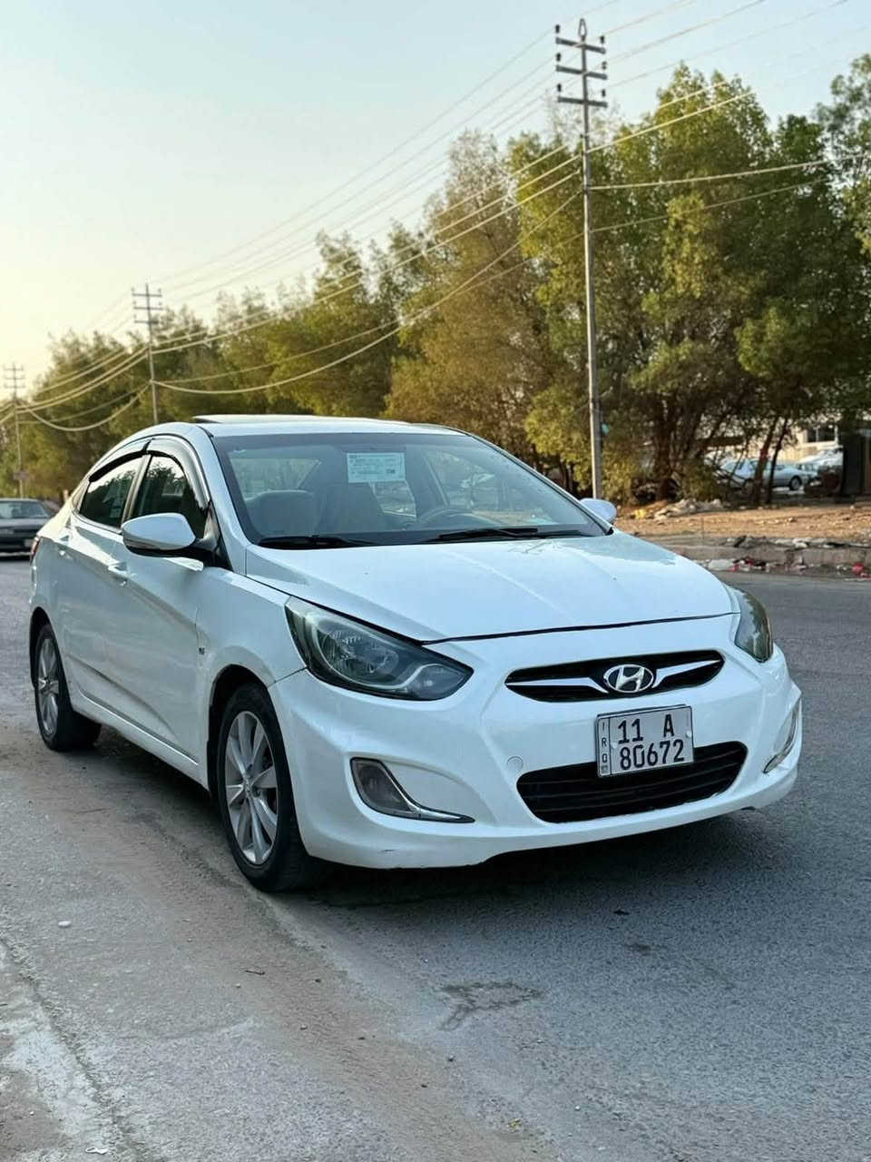 سلام عليكم سياره اكسنت  موديل ٢٠١٢ خليجي فول مواصفات فتحة قطعتين تبريد حجم مكينه 1600 سيارة بيها مكانات صبغ أبيع حزام صبغ مكفولة من ضربه ( عنوان كربلاء يم مشفى مهندس) سعر 74 ورقة بيها مجال بسيط حق الجية بس اتصال واتساب   ***********
