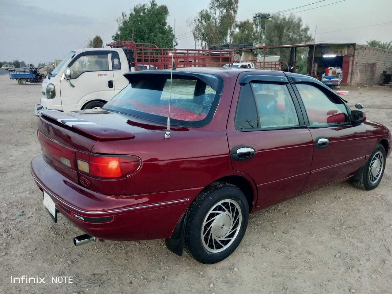 البيع كيه سيفه رقم بغداد مشروع وطني مكفوله كفاله عامه من كص وضربه مكينه مفتوح كير عادي سياره حلوه مصبوغه حزام الجماليه فقط سياره متعوب عليه مال چناي   تاير جديد كهربائيات كلها شغاله مسجل دبل سماعات جام شغاله دومشه جديده  سعره 32وبيه مجال حك جيه مكانك بابل  ***********

نص مكتوب في الصور:
- Infinix NOTE