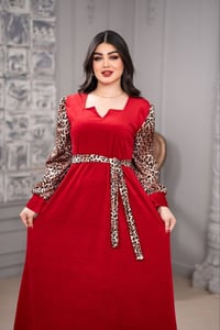فستان كلوش • مخمل جلد الأرنب • مقاسات L XL 2XL