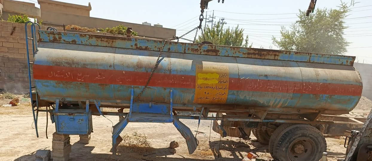 للبيع تانكي جاهز من كلشي بواري  كاكين ابو الانج ونص ومصعدين وچاملغات جديدة وصناديك ثنين
 عشر رباطات ومصدات ثنين بداخل وطول 6 ونص  سعر 15ورقة والحمولة 10الف لتر بشرط من كل عيب كركوك قضاءالحويجة ناحيةالعباسي
***********
***********
