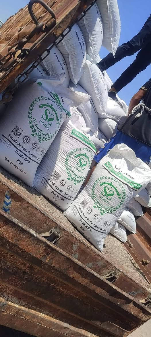 🚨تم وصول كميات كبيرة من الداب ابو سنبلتين SS سعودي✅
 وجبة جديدة من سماد داب (DAP) السعودي الأصلي - علامة السنبلتين (SS) 🌾
مميزات سماد الداب (18-46-0):
 * نسبة فسفور عالية (46%): تُحفز النمو الجذري بشكل قوي وتزيد من قدرة النبات على امتصاص المغذيات.
 * نسبة نيتروجين متوازنة (18%): تدعم النمو الخضري المبكر وتسرّع وتيرة التزهير وتكوين السنابل.
 * سريع الذوبان والامتصاص: يمنح النبات استجابة سريعة ويرفع جودة وغزارة المحصول.
 * منتج أصلي مضمون: جودة سعودية عالية

 * متوفر جملة ومفرد بأسعار مناسبة.
 * توصيل مجاني متوفر.
 * احجز طلبتك الآن
العنوان:
بابل - الكفل (مقابل كراج بني مسلم)
للطلب والاستفسار الاتصال على الأرقام التالية:
📞 ***********
📞 ***********
