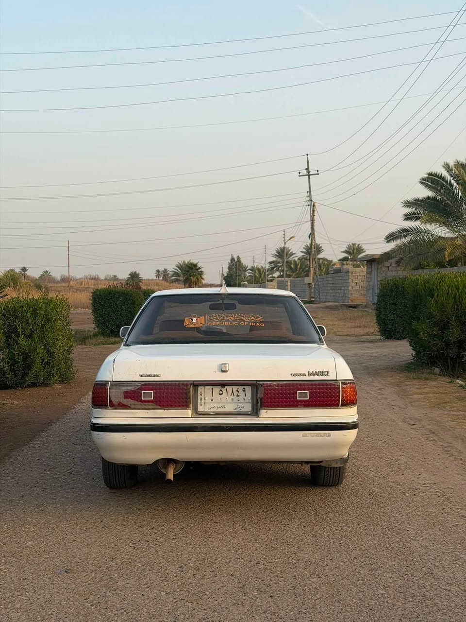 سياره مارك للبيع رقم ديالى تحويل ثاني يوم تدفئة تبريد صدر 70‎%‎ كهربائيات شغاله كير فول محرك بيه تنقيص شويه  
تايرات جدد  السعر 37 وبيها مجال قليل 
***********￼
مكان السياره صلاح الدين / يثرب
