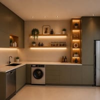 تصميم مطبخ حسب طلب الزبون بطريقة مميزة ، لطلب التصاميم عل خاص او على ا...
