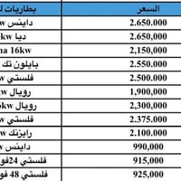 اليوم ننشر لكم اسعار البطاريات باسعار الجمله وكذلك مستعدي لتنصيب جميع ...