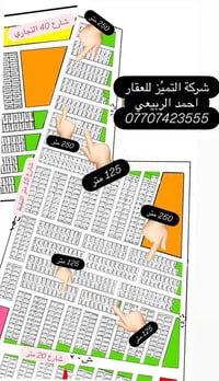 07707423555 نتعامل بيع وشراء القطع اراضي طابو صرف سكني  تعلن شركه التم...