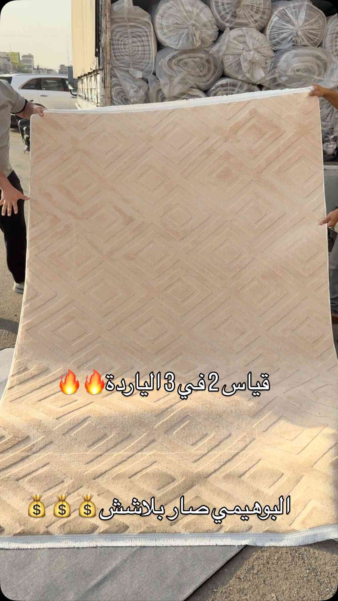 💰💰فقط 23 الف💰💰

بوهيمي ثقيل 

الظهر كابوي 

قياس 2 في 3 ياردة

يجي 180-280

السعر بس 23 الف

نص مكتوب في الصور:
- قياس 2 في 3 الياردة البوهيمي صار ببلاش