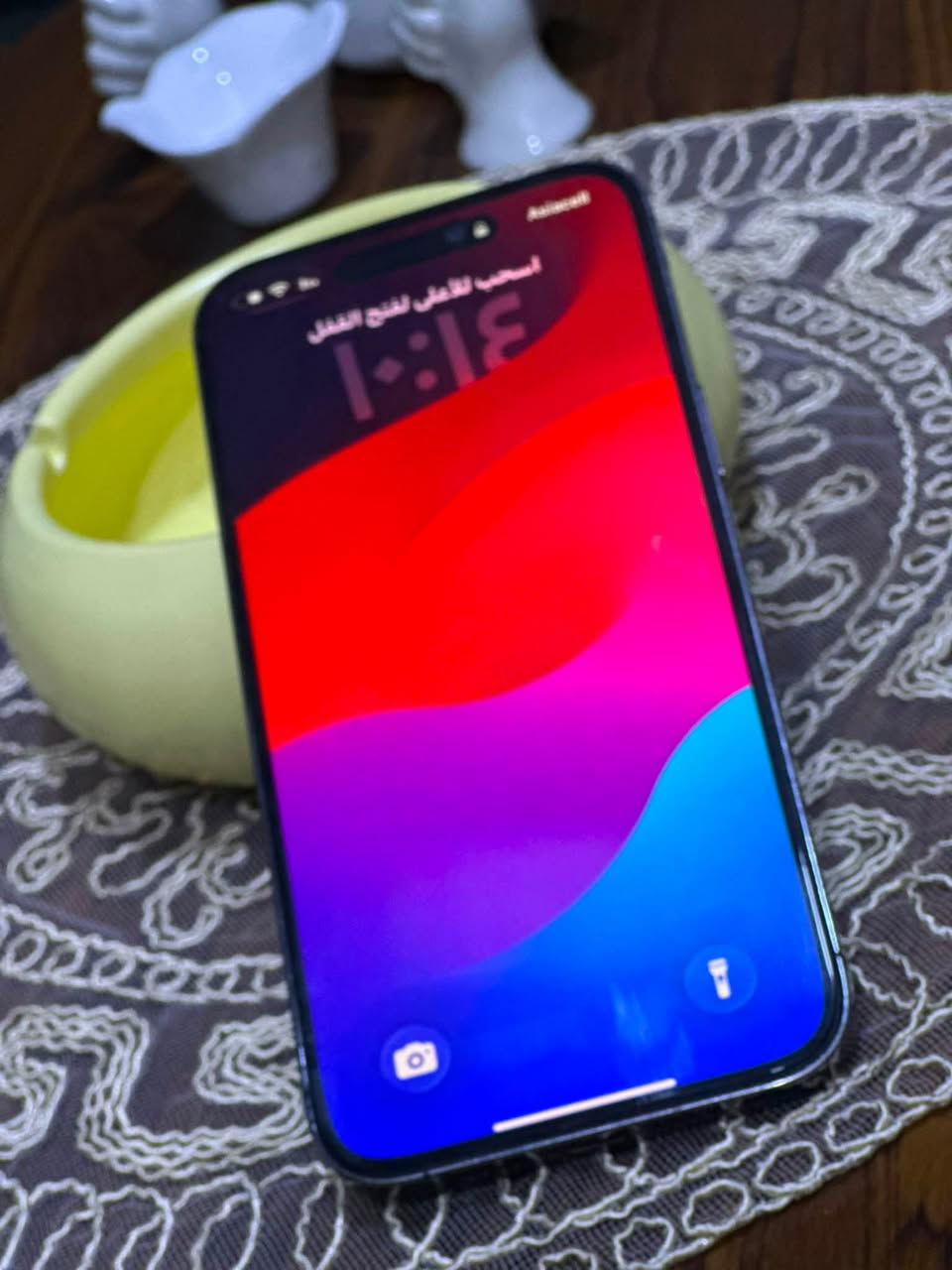 *للبيع ايفون 14 برو ماكس*

*المواصفات:*

- *الذاكرة*: 256GB

- *اللون*:بنفسجي 

- *البطارية*: 83 

- *النضافة*: 90 

- *الحالة*: كله شغال بدون عطل او مشكلة

 - اتصال ✅

 - سيم كرت ✅

 - فيس ايدي ✅

 - واي فاي ✅

 - كاميرات ✅
ملاحظة فقط مبدل شاشه اصلي اصلي وأظهر اصلي 
- *الضمان*: الباقي مكفول - تجي تفحص ع راحتك

- *السعر*: 575

- *المكان*: بغداد - الدوره 

*للتواصل واتساب: 
***********
