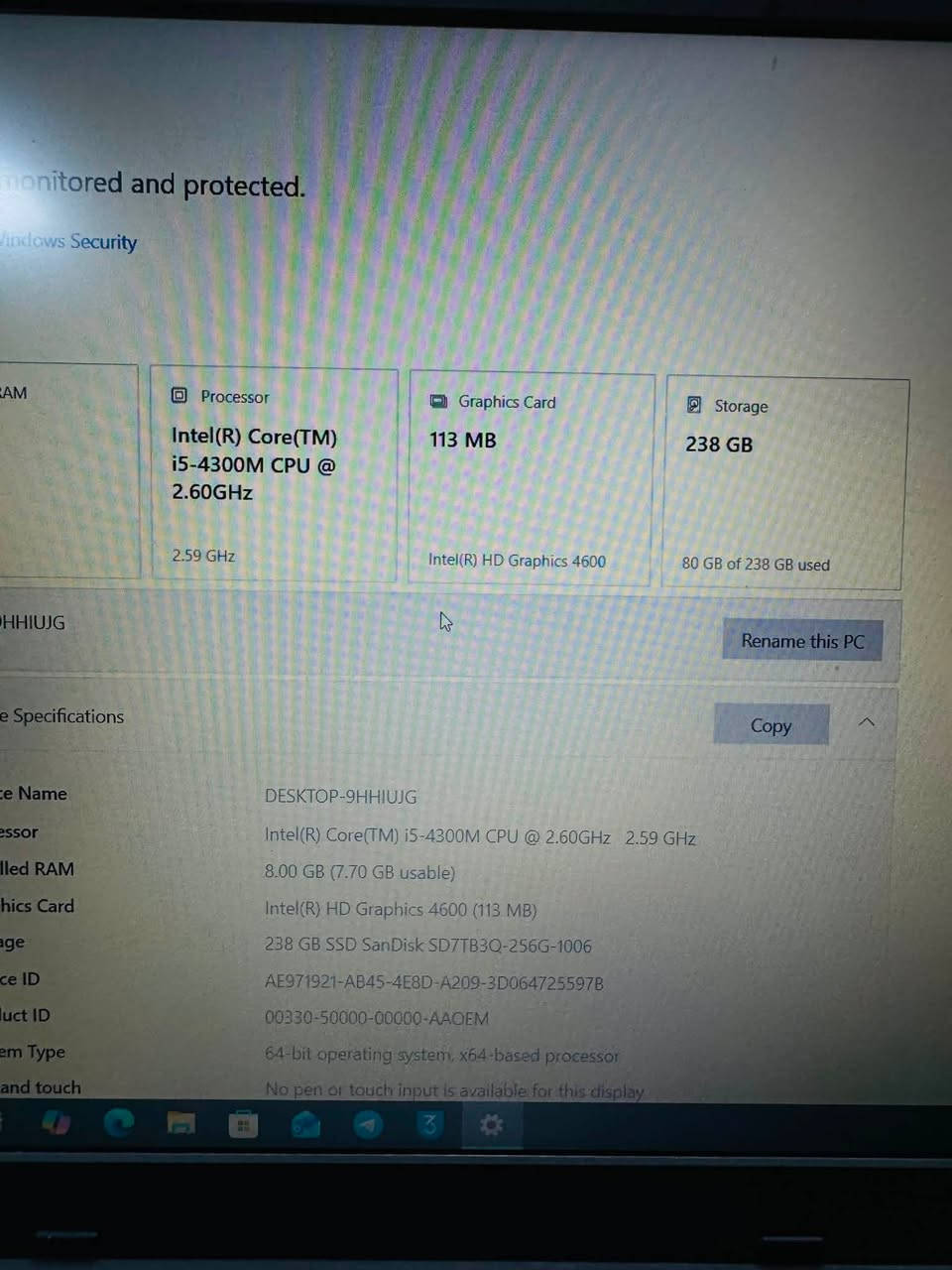 السلام عليكم
لابتوب Lenovo 
كوراي 5 
جيل 4 
هارد 256 ssd
رام 8
سعر  150 الف فقط 
هـ: ***********

