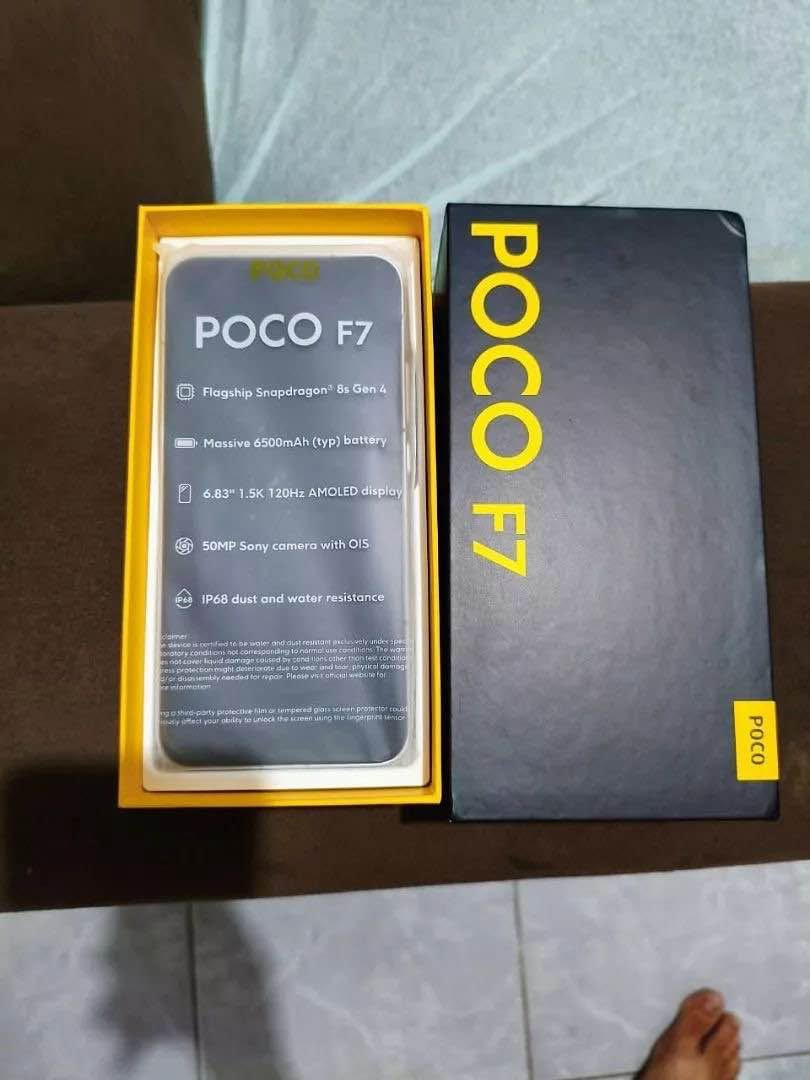 Poco F7 ✈️
بەڵاکەی کۆمپانیای پۆکۆ 🏎️
شتی لۆک و دانسقە %100 خاوێن 
بێشوخت بە زەمان 
کامل ئەشیا 
ڕەنگی ڕەش 
512 گێگابایت 
ڕام 12 
Snapdragon 8s gen 2
Patry 6500 
Cycles 140
تەندروستی پاتری 99
Charge 90W
2 sim 
سعری (525) هەزارو مەجال 

***********
واتساپ 
موشتەری چات یان تێل بکە لە خزمەتتام السليمانية, العراق
