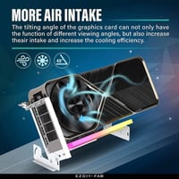 EZDIY-FAB YIHPI333-2 PCIe 4.0 45° GPU Mount. نسخه RGB بس العلبه مالتها...