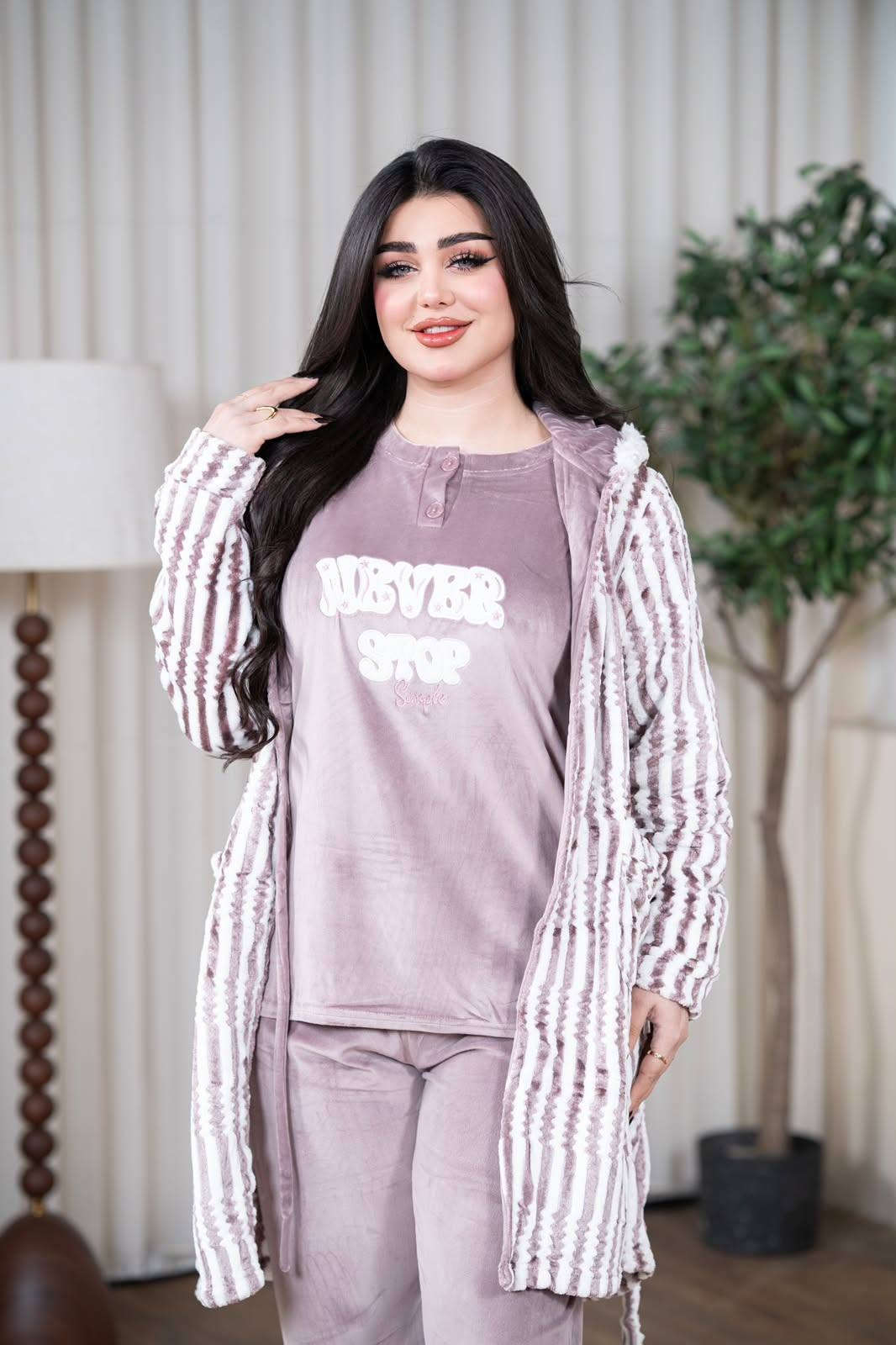 بجامة شتائي • مخمل سوفت • مقاس L-3XL