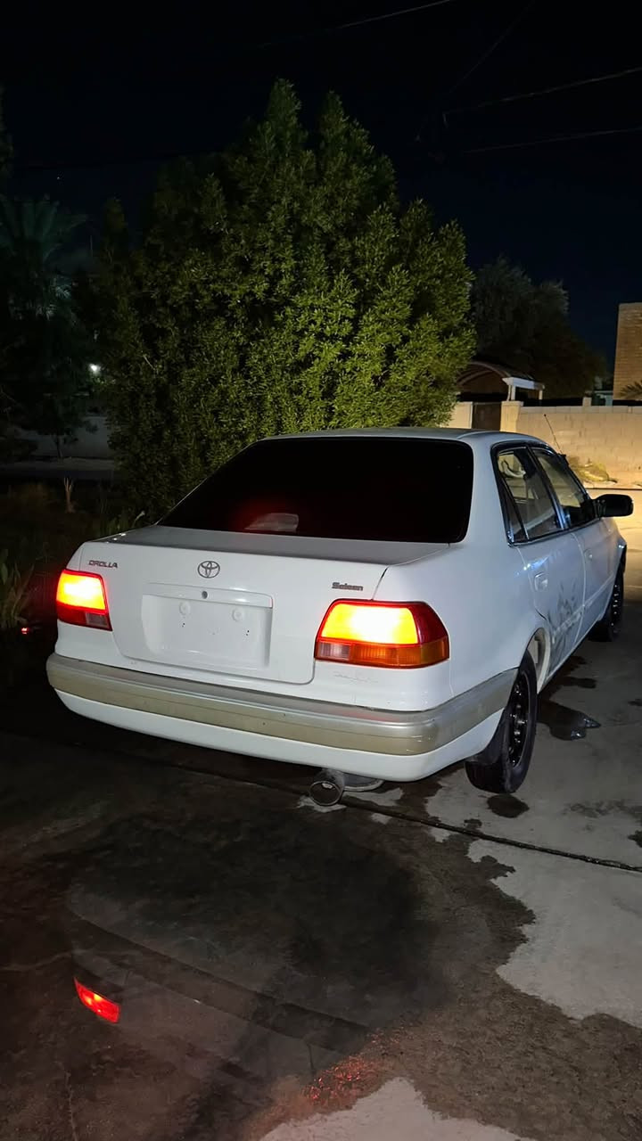 السلام عليكم
 كورلا  الموديل 96 مكينة 1800 كير أوتو محرك وكير وحدادية كفالة رقم بغداد انكليزي تحويل ثاني يوم مصبوغة حزام فقط  بيها شاشة اندرويد والكهربائيات كلها شغالة +التبريد شغال مكفولة من الضربة والخياس السيارة حلوة وجاهزة من كلشي مكاني الحلة شارع 60 السعر (48) 

*********** / ***********
