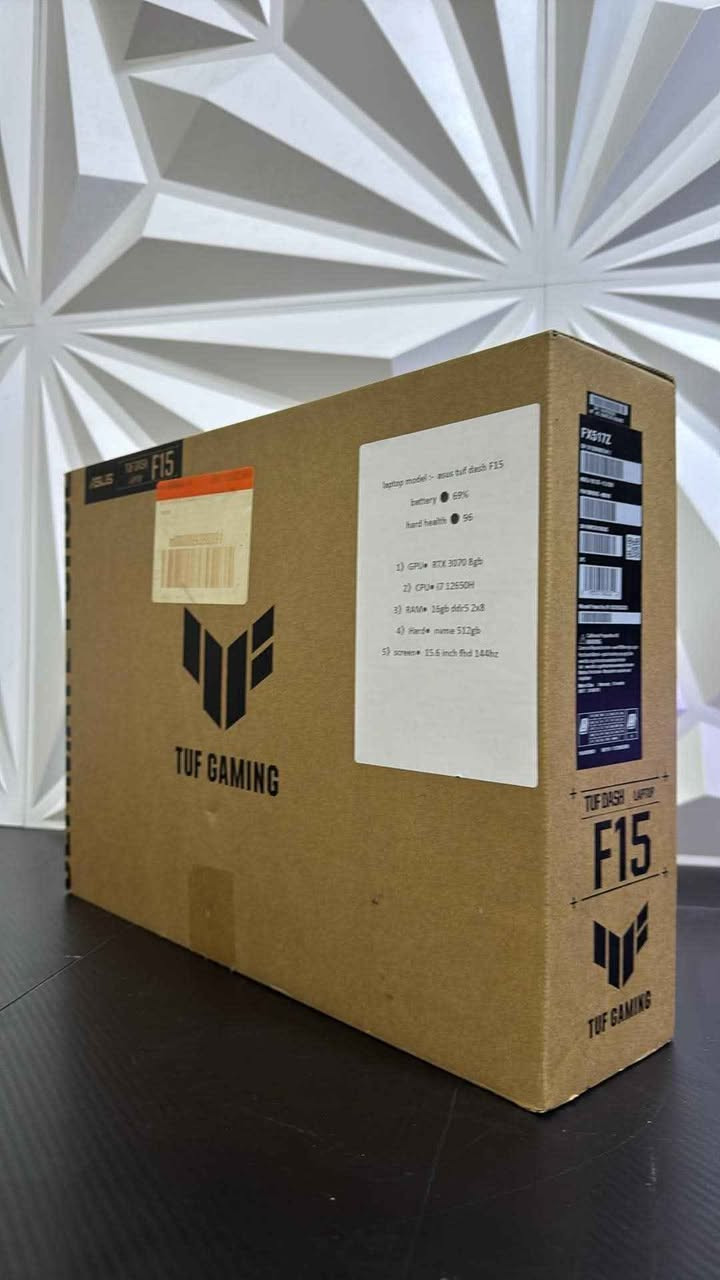 1》GPU●  RTX 3070 8gb 
2》CPU● i7 12650H
3》RAM●  16gb ddr5 2x8
4》Hard●  nvme 512gb 
5》screen●  15.6 inch fhd 144hz كويسينجاك, أربيل
