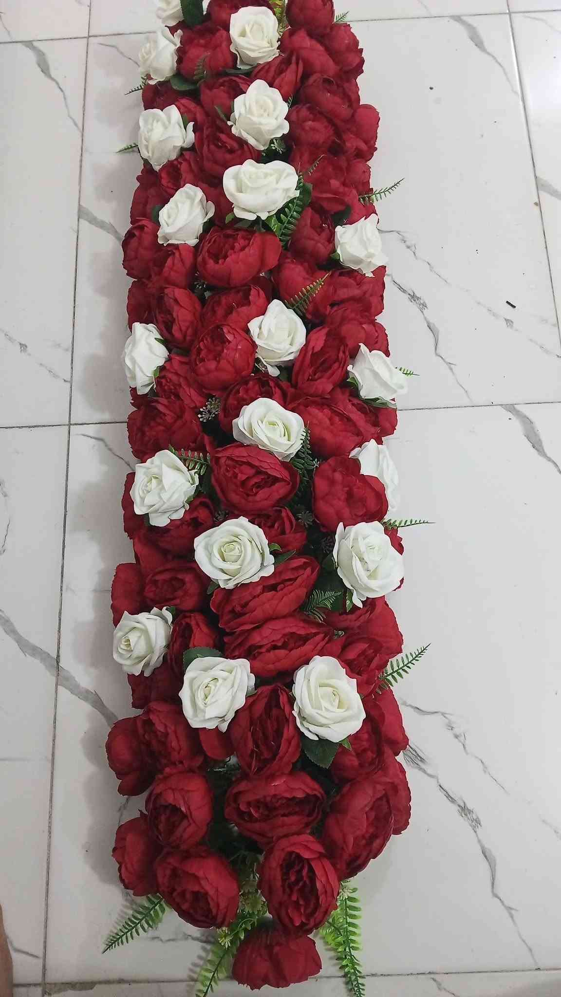 ورد امتار • أبيض بنفسجي • أحمر أبيض