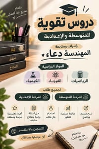 تقوية متوسطة وإعدادية • كيمياء فيزياء رياضيات • مقابل النافورة