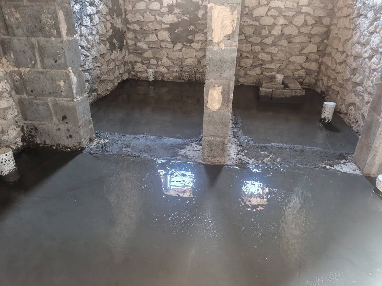 صب بيوت خشن • حفر ورصف • صب بيتونات