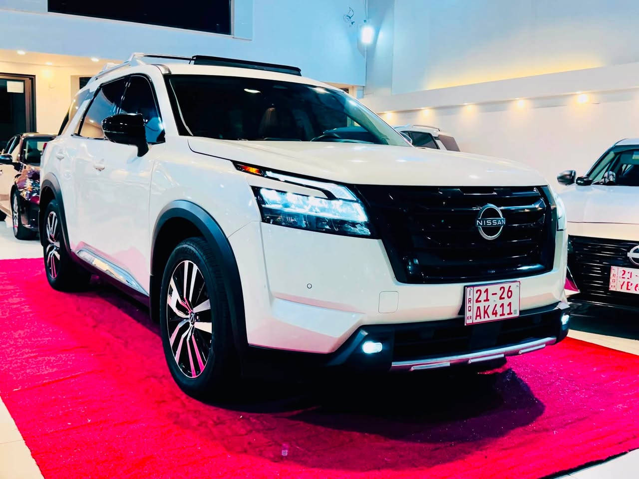 لطلب السعر علق بالرقم 775 سيتم الرد مباشر على الخاص ✅

2024
 NISSAN PATHFINDER PLATINUM.
من اعلى المواصفات 

اللون: ابيض

الموديل : 2024

نوع المحرك : 6 سلندر (3.5L)

عداد المسافه:27. الف   مايل

الضرر: كما موضح بالصورة صور الحادث + رقم الشاصي مرفقه في المنشور

بدون رقم وبشرط الترقيم ( اربيل - دهوك - سليمانية )

المواصفات: PLATINUM. 

فتحة بانوراما
داخل مشمشي
داتا شو
كيج الكتروني
خمس كاميرات (360)
بصمه تشغيل
بصمة اربع ابواب
تشغيل عن بعد 
كشنات امامي تبريد
كشنات تدفئة 
ستيرن تدفئة 
كشنات كهرباء
رادار امامي
رادارات جانبيه
رادار خلفي
حساس خلفي
شاشه كبيرة
مانع انزلاق
كروز سرعه
هاند بريك بصمه
اوتو هولد
نظام ايكو نورمال سبورت
صندوق كهرباء
7 راكب
وبقية مواصفات PLATINUM المعروفة 

العنوان :
كركوك شارع المعارض 
‏‎
معرض هشام الحمداني لتجارة السيارات ‏‎

‏‎للاتصال والاستفسار :
***********

***********

***********
