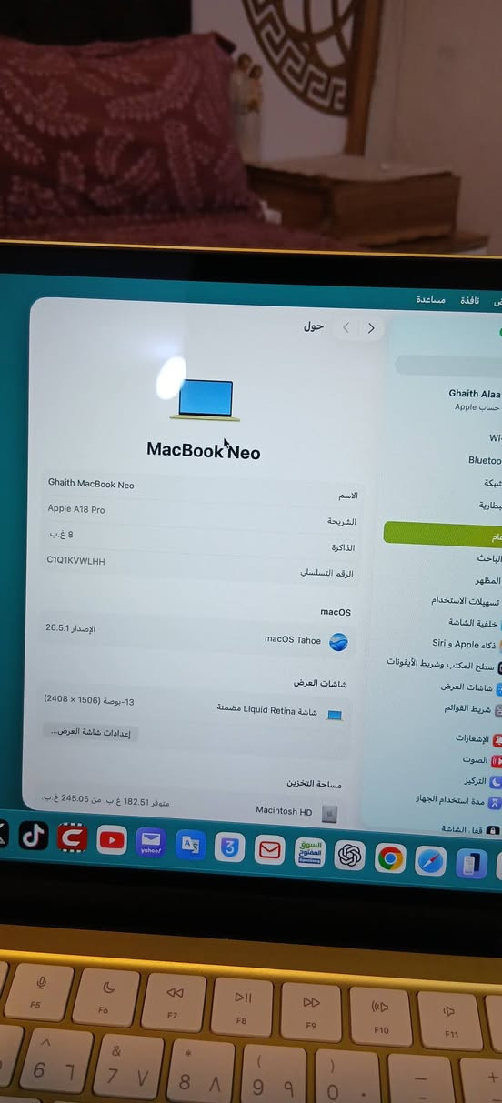 ماك بوك نيو • ٢٥٦ جيجا • بطارية ١٠٠٪