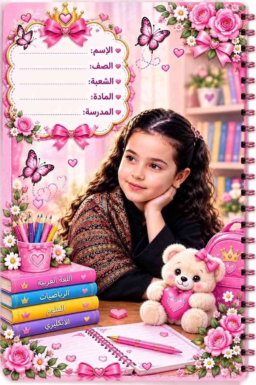 طباعه حسب الطلب 
طـبآعهہ‏‏ آ بآحدث آلطـرق گآدر نسـآئيـﮯ للتوآصـل ع آلوآتسـآيـﮯ  ✨***********✨ تصميم مجاني 🌹🌺

نص مكتوب في الصور:
- زينب
- سعد
- اللغة العربية
- الرياضيات
- العلوم
- الانكليزي
- أحلم .. أتعلم .. أحقق
- القراءة
- الاسم :
- الصف :
- الشعبة :
- المدرسة :
- التربية الأخلاقية
- اسلاميه
- انكليزي
- فنيه
- الاملاء