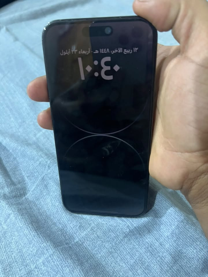 السلام عليك  أيفون ١٤ برو ماكس لبيع ذاكر ١٢٨ بطاريه ٧٣ شريحه اكترونيه ***********
