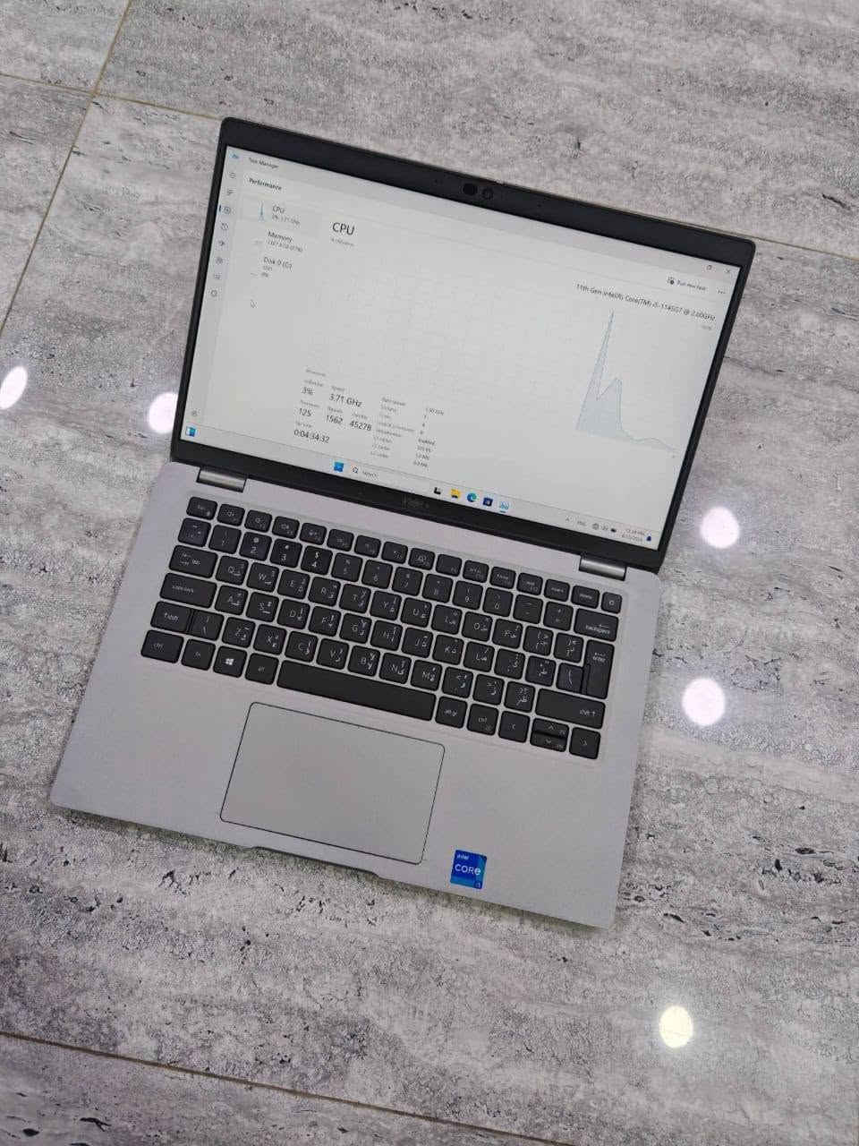 المواصفات ⚙️

▪️المعالج : intel core i5 جيل 11
▪️الرام : 8GB  DDR4 قابل للترقية  
▪️التخزين 256GB SSD  قابل للترقية
▪️كرت الشاشة : Intel Iris Xe Graphics  
الشاشة: 14 بوصة Full HD (1920×1080) 
النظام: Windows 11 Pro

▪️كيبورد عربي إنكليزي
النظافة :98%
ملحقاتة : كيبورد جديد عربي انكليزي وماوس وشاحنة

أصلية وبطارية اصلية وجنطة

السعر : 350 الف عراقي

التواصل واتساب : ***********

نص مكتوب في الصور:
- Task Manager
- Performance
- CPU
- 3% 1.49 GHz
- Memory
- 7.9/7.4 GB (99%)
- Disk 0 (C:)
- SSD
- 0%
- Speed:
- Slots used:
- Form factor:
- Hardware reserved:
- 2667 MHz
- 1 of 2
- SODIMM
- 639 MB
- 8.0 GB
- 7.4 GB available
- 60 seconds
- Memory composition
- In use (compressed)
- 1.9 GB (29.0 MB)
- Committed
- 1.8/9.2 GB
- Paged pool
- 138 MB
- Modified
- 5.4 GB
- Cached
- 295 MB
- Non-paged pool
- 164 MB
- Type:
- Search
- ENG
- US
- 11:23 PM
- 8/11/2023