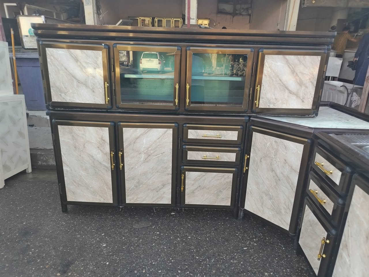 للبيع كونتر ٤ قطع ارضي ملحق زويه جوكر سنك ١٢٠سم اخ جديد شغل فصال سعر ٣٧٥ بي مجال *********** اسيا ***********
