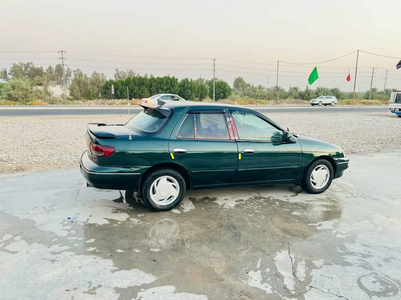 السلام عليكم 
كيه سيفيه موديل 1996رقم بغداد دولي 
صدر امامي خلفي جديد 
تخم تاير امامي خلفي جديد 
السياره مصبوغه عام مكفوله كفاله عامه من ضربه والكصه 
محرك مسكر 
العنوان واسط الزبيديه 
***********
