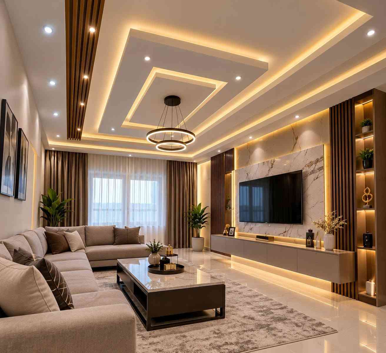 ديكورات عصرية • سقفيات جبس • صبغ حيطان
