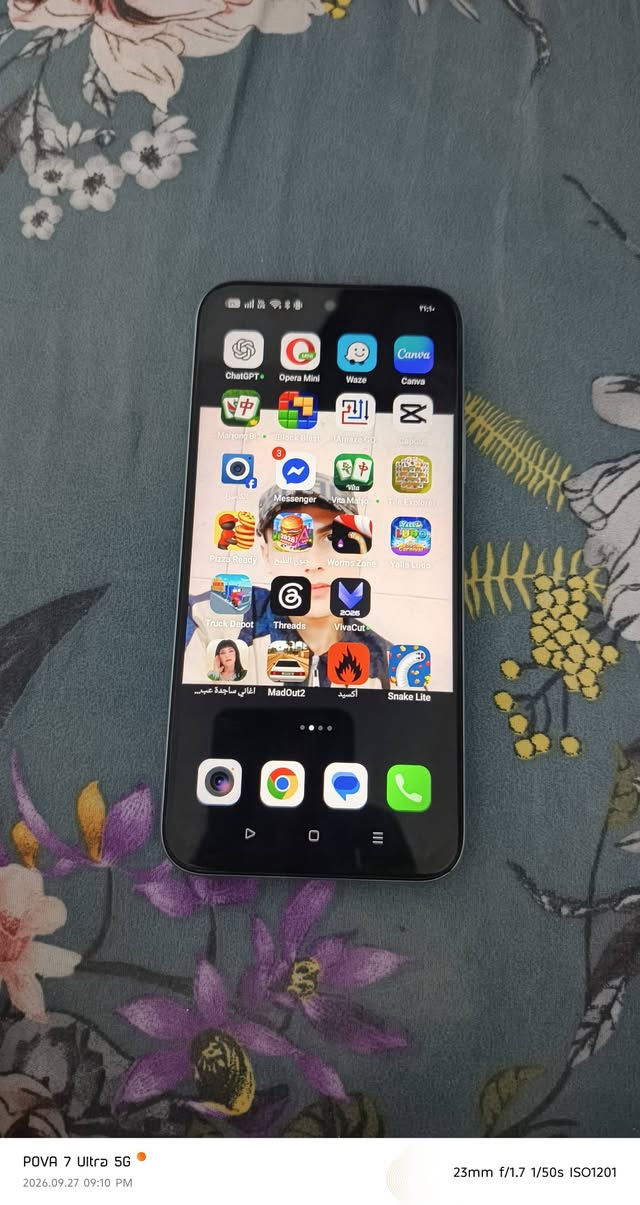 🔥 للبيع OPPO A6x - وحش البطارية 2026 🔥

📱 المواصفات:
▫️ الشاشة: 6.75 بوصة كبيرة - 120Hz سلسة - سطوع قوي بالشمس
▫️ المعالج: Snapdragon 685 ثماني النواة - قوي للالعاب والاستخدام اليومي
▫️ الذاكرة: 4GB رام + 128 - يدعم كارت ميموري
▫️ الكاميرا: 13MP خلفية + 5MP امامية - تصوير Full HD
▫️ البطارية: 6500mAh عملاقة
السعر 200 قفل جهاز نضيف جداً 
هاتف ***********

نص مكتوب في الصور:
- POVA 7 Ultra 5G
- 2026.09.27 09:09 PM
- 23mm f/1.7 1/33s ISO2336
- 2026.09.27 09:12 PM
- 23mm f/1.7 1/50s ISO2282
- 2026.09.27 09:10 PM
- 23mm f/1.7 1/50s ISO1201
- 23mm f/1.7 1/20s ISO1663