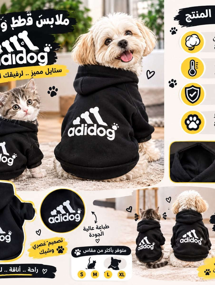 ملابس شتويه • قطط وكلاب • ستايل adidog