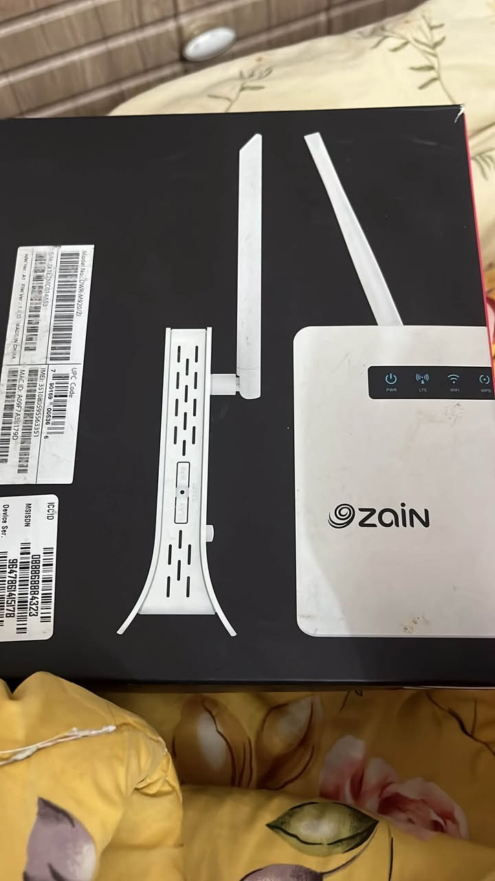 راوتر زين مستخدم اقل شهر فول نت سعره ٤٠ وبي مجال الضلوعيه موجود توصيل ***********

