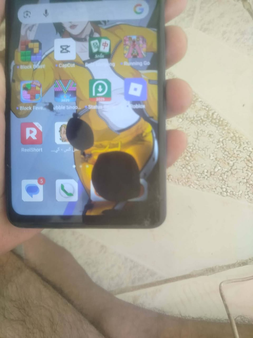 تكنو بوفا 5 بطاريه 6000 ذاكره 256 صوته ناصي بس مقاطع نخابره طبيعي بيه هاي ضربه جوه طكع ‏‪***********‬‏
