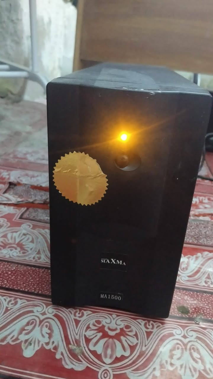 🚨 UPS Maxma 1500VA - الشركة الأصلية 🚨
حالة الجهاز: يشتغل دقيقة إلى دقيقتين على الحاسبة.

​يحتاج تبديل بطارية فقط.

​السعر: 45 ألف (قفل)

​موجود توصيل

رقصي ***********
