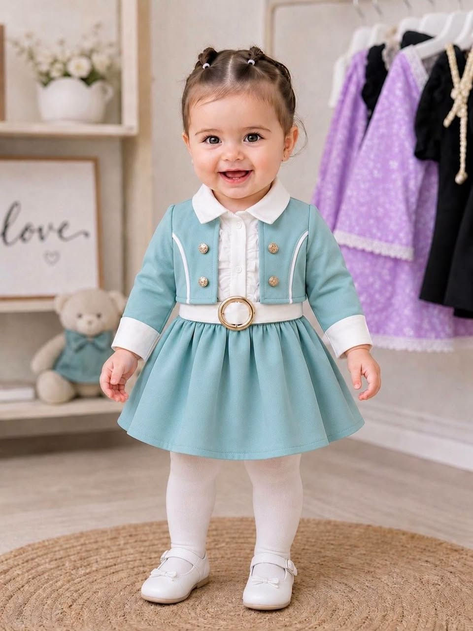 /جديد لدى رائد الراوي مثل ماعودناكم نبقى الإختيار الاول لأناقة اطفالكم شوف الجمال #بناتي 5  شهر إلى2 سنه#حجز مراسلة الصفحة توصيل متوفر ❣️  😍واهلااً وسهلااً بأي وقتً تشرفونهً. طبعااً.

نص مكتوب في الصور:
- رائد الراوي